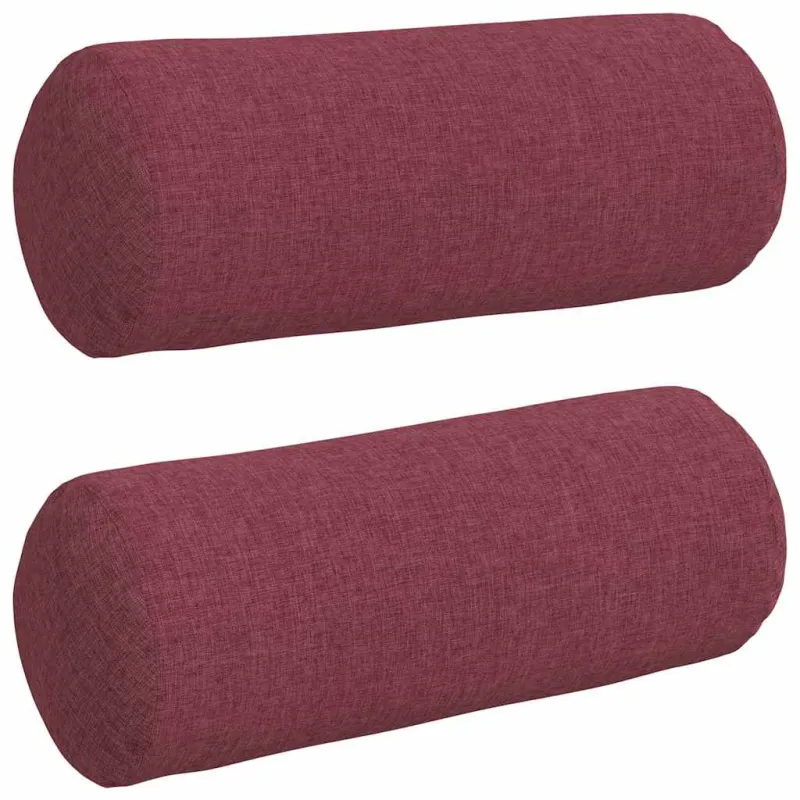 Pagalvės 2 pcs Vyno raudona Ø 15 x 40 cm audinys