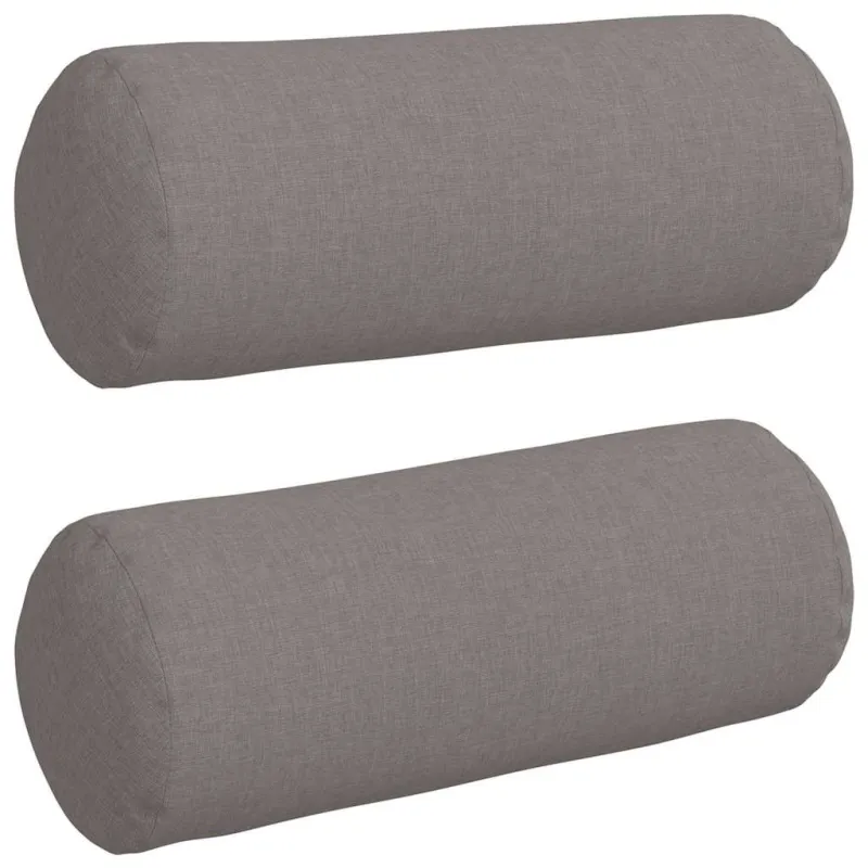 Pagalvės 2 pcs Taupe Ø 15 x 40 cm audinys