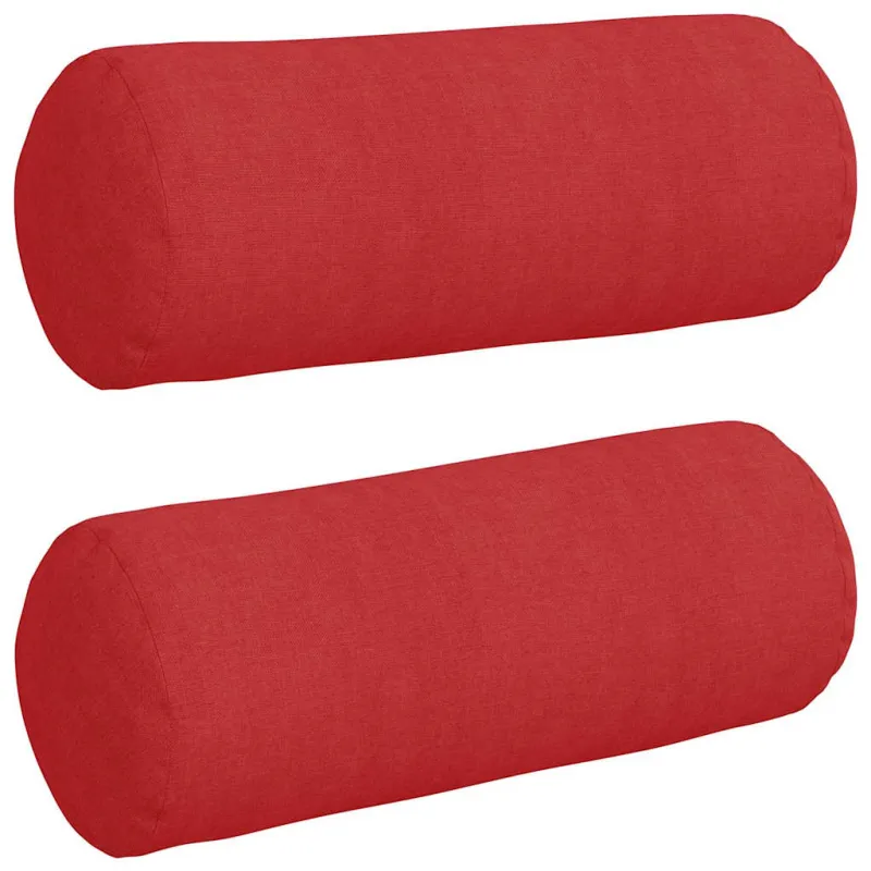 Pagalvės 2 pcs Raudona Ø 15 x 40 cm audinys