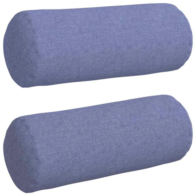 Pagalvės 2 pcs Džinsinės mėlynos Ø 15 x 40 cm audinys