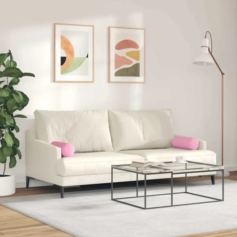 Pagalvės 2 pcs Rožinė Ø 15 x 40 cm audinys