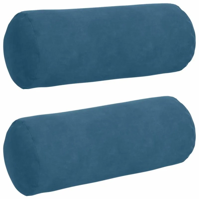 Pagalvės 2 pcs Mėlyna Ø 15 x 40 cm Kordūrinis audinys