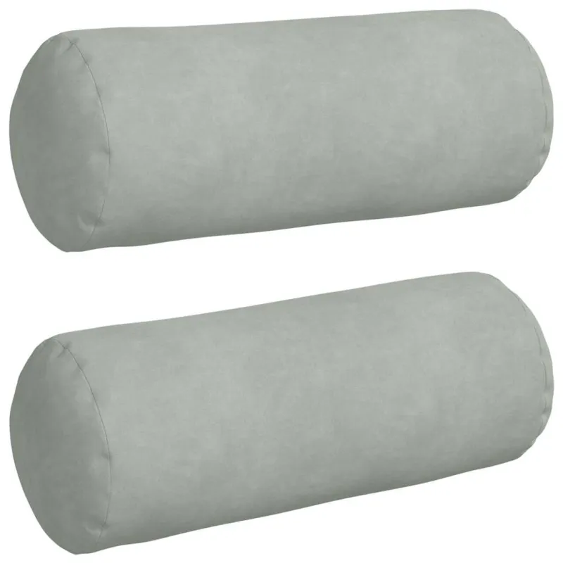 Pagalvės 2 pcs Šviesiai pilka Ø 15 x 40 cm Kordūrinis audinys