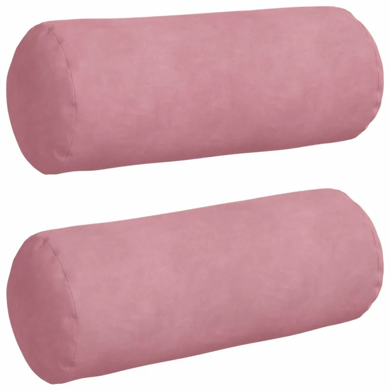 Pagalvės 2 pcs Rožinė Ø 15 x 40 cm Kordūrinis audinys