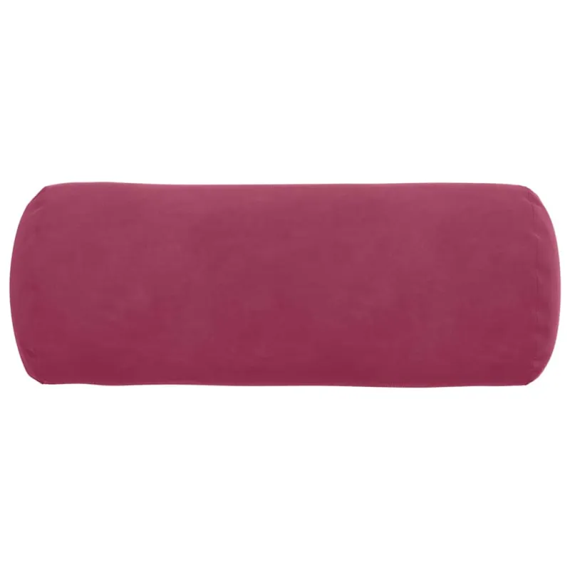 Pagalvės 2 pcs Vyno raudona Ø 15 x 40 cm Kordūrinis audinys