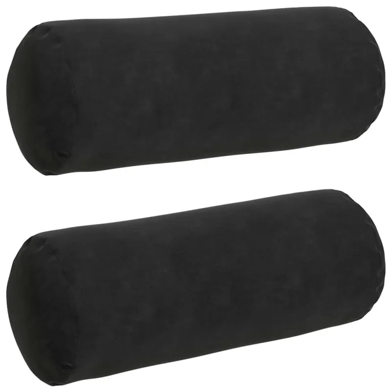 Pagalvės 2 pcs Juoda Ø 15 x 40 cm Kordūrinis audinys