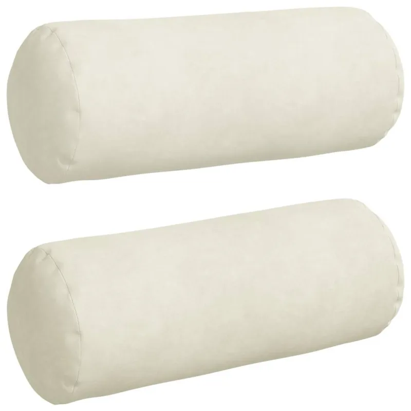 Pagalvės 2 pcs Kreminė Ø 15 x 40 cm Kordūrinis audinys