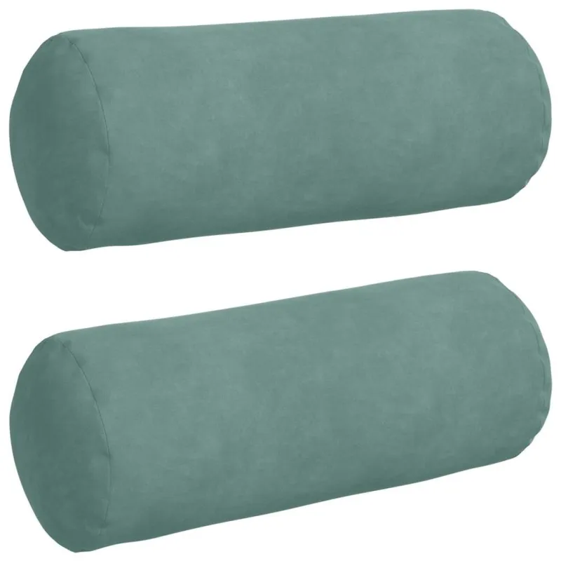 Pagalvės 2 pcs Jūrinė žalia Ø 15 x 40 cm Kordūrinis audinys