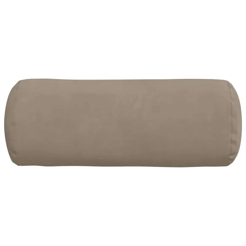 Pagalvės 2 pcs Taupe Ø 15 x 40 cm Mikropluošto audinys