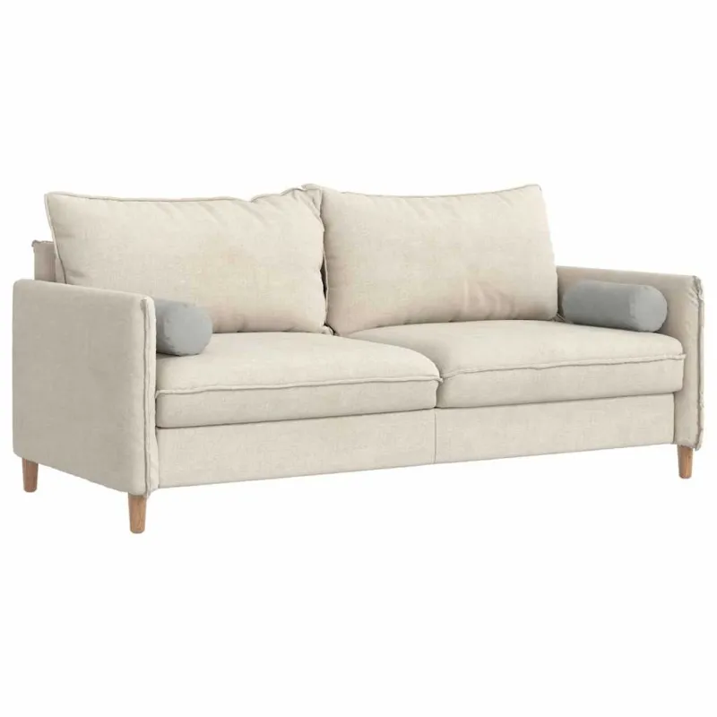Pagalvės 2 pcs Šviesiai pilka Ø 15 x 40 cm Mikropluošto audinys