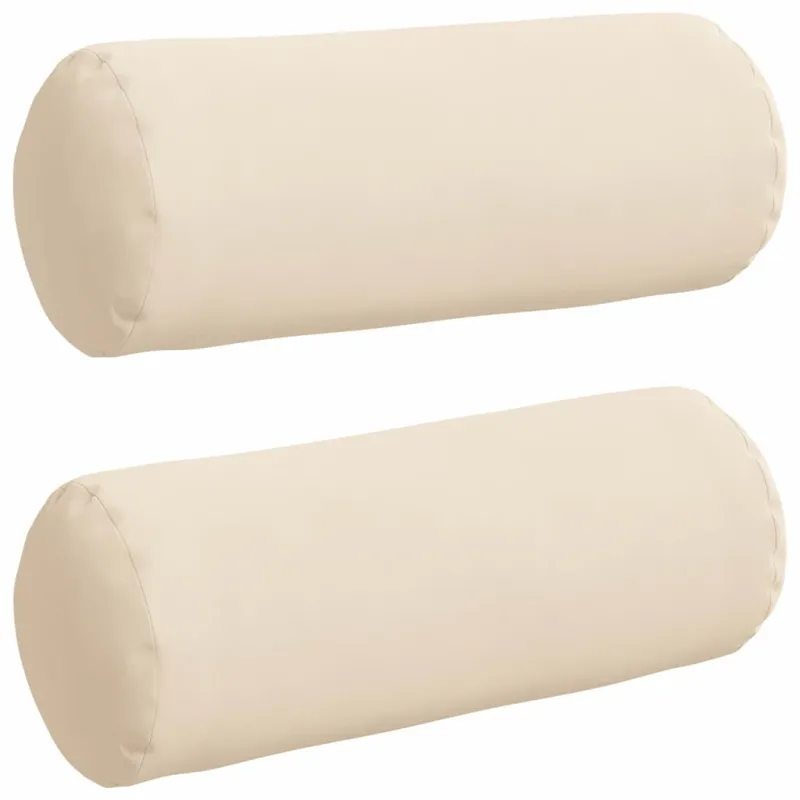 Pagalvės 2 pcs Smėlio Ø 15 x 40 cm Mikropluošto audinys