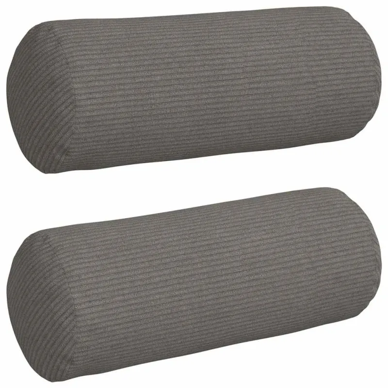 Pagalvės 2 pcs Šviesiai pilka Ø 15 x 40 cm Kordūrinis audinys