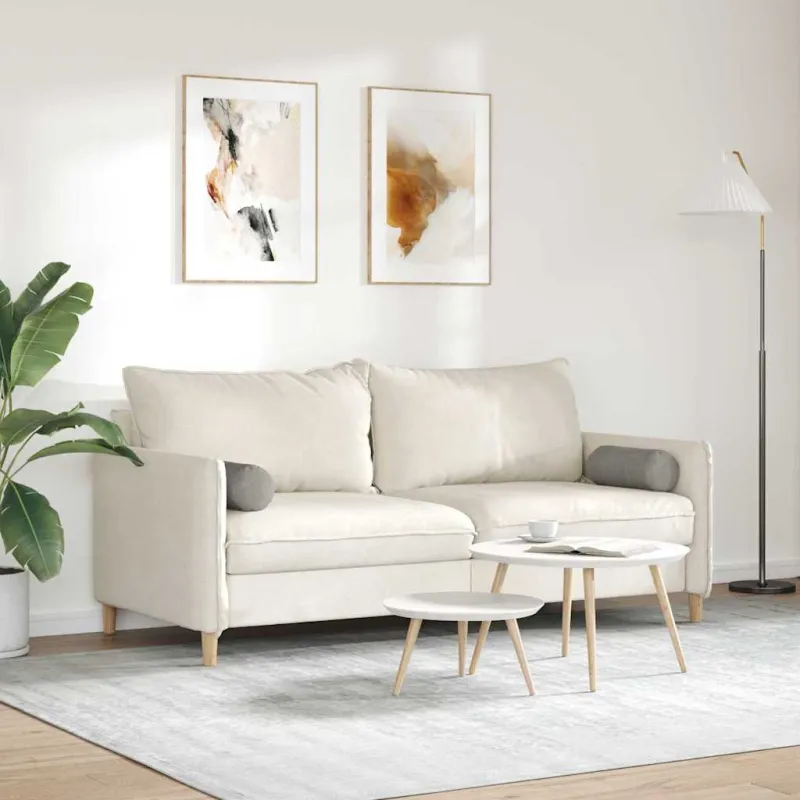 Pagalvės 2 pcs Šviesiai pilka Ø 15 x 40 cm Kordūrinis audinys