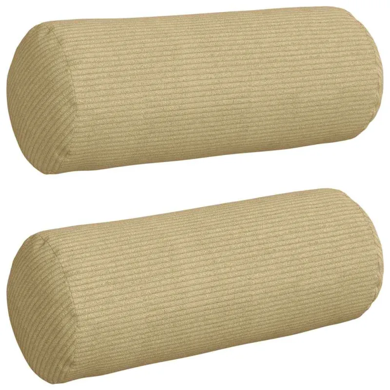Pagalvės 2 pcs Pilkai žalia Ø 15 x 40 cm Kordūrinis audinys