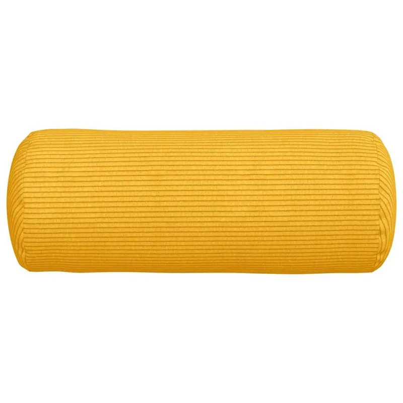 Pagalvės 2 pcs Šviesi geltona Ø 15 x 40 cm Kordūrinis audinys