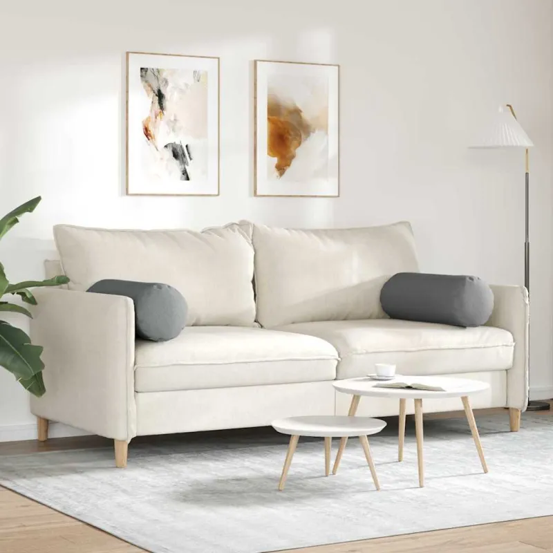 Pagalvės 2 pcs Tamsiai pilka Ø 25 x 70 cm audinys