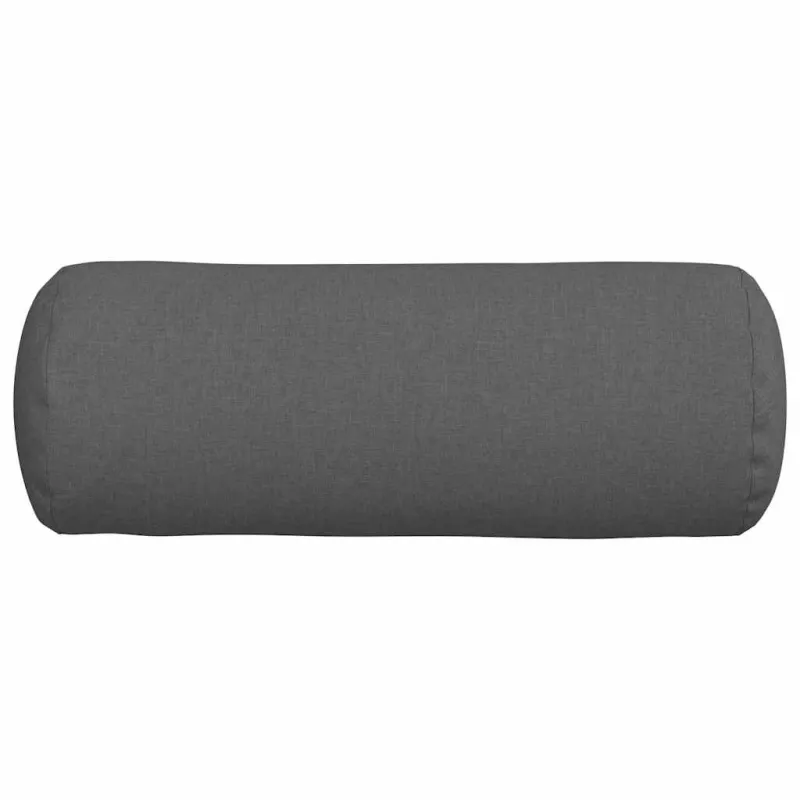 Pagalvės 2 pcs Tamsiai pilka Ø 25 x 70 cm audinys