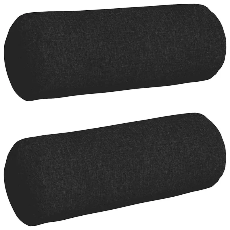 Pagalvės 2 pcs Juoda Ø 25 x 70 cm audinys