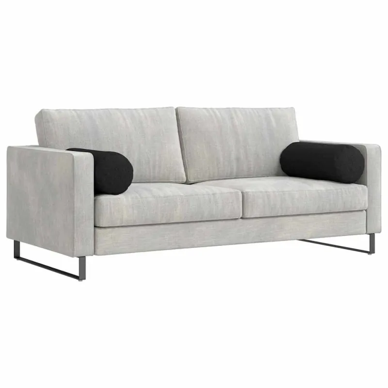Pagalvės 2 pcs Juoda Ø 25 x 70 cm audinys