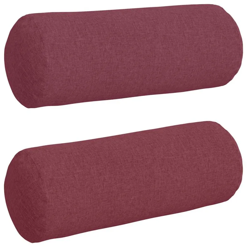 Pagalvės 2 pcs Vyno raudona Ø 25 x 70 cm audinys