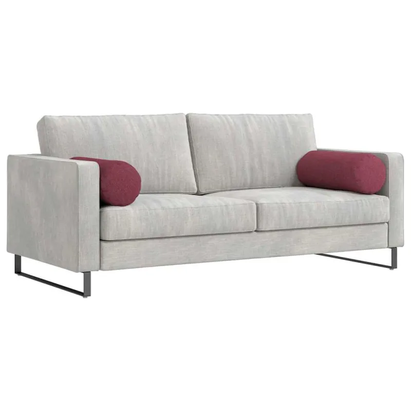 Pagalvės 2 pcs Vyno raudona Ø 25 x 70 cm audinys