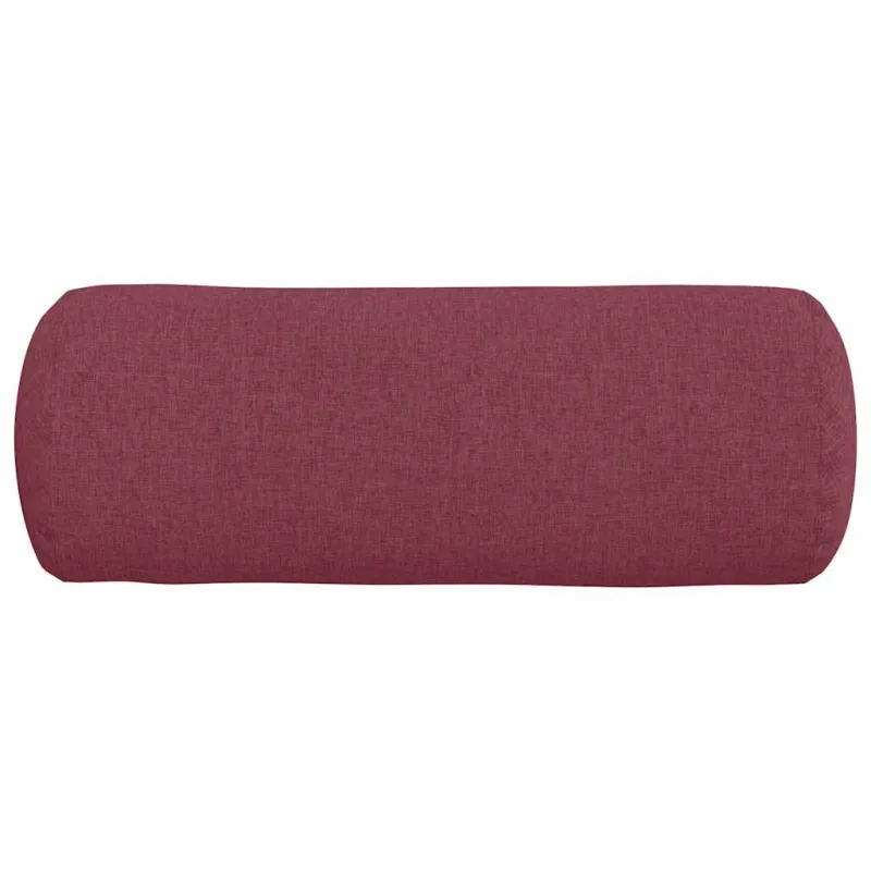 Pagalvės 2 pcs Vyno raudona Ø 25 x 70 cm audinys