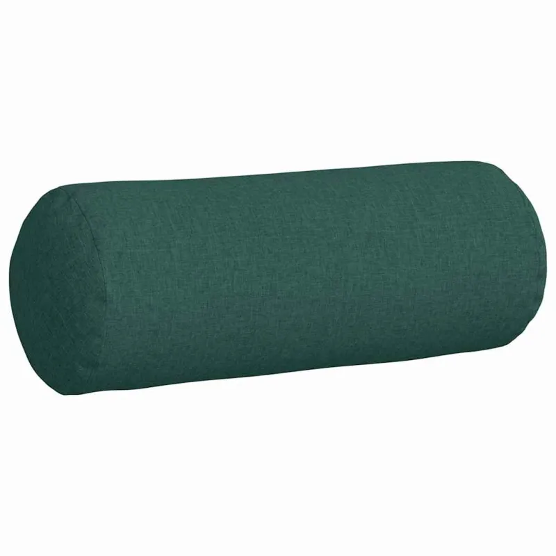 Pagalvės 2 pcs Tamsiai žalia Ø 25 x 70 cm audinys