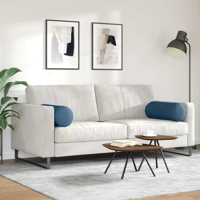 Pagalvės 2 pcs Mėlyna Ø 25 x 70 cm audinys