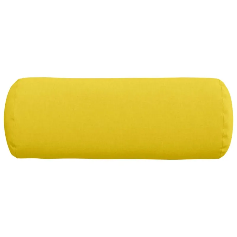 Pagalvės 2 pcs Šviesi geltona Ø 25 x 70 cm audinys