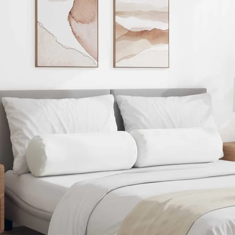 Pagalvės 2 pcs Balta Ø 25 x 70 cm audinys