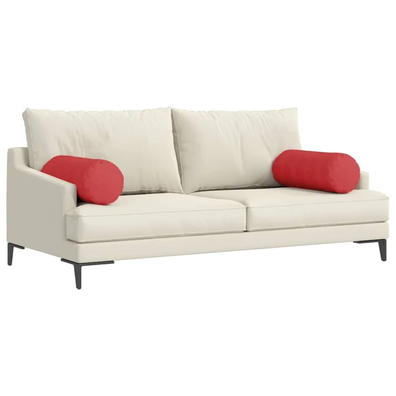 Pagalvės 2 pcs Raudona Ø 25 x 70 cm audinys