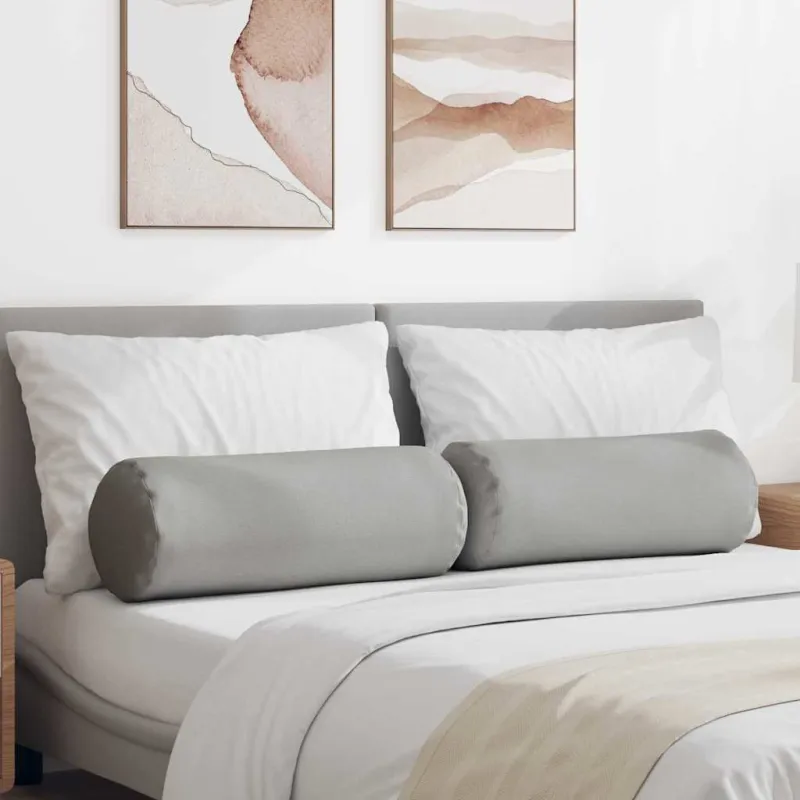 Pagalvės 2 pcs Debesų pilka Ø 25 x 70 cm audinys