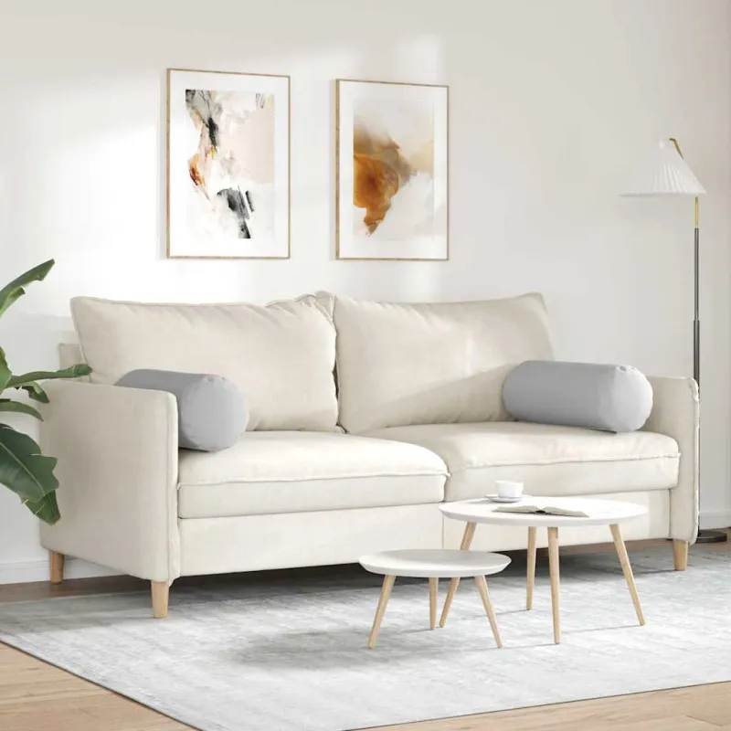 Pagalvės 2 pcs Debesų pilka Ø 25 x 70 cm audinys