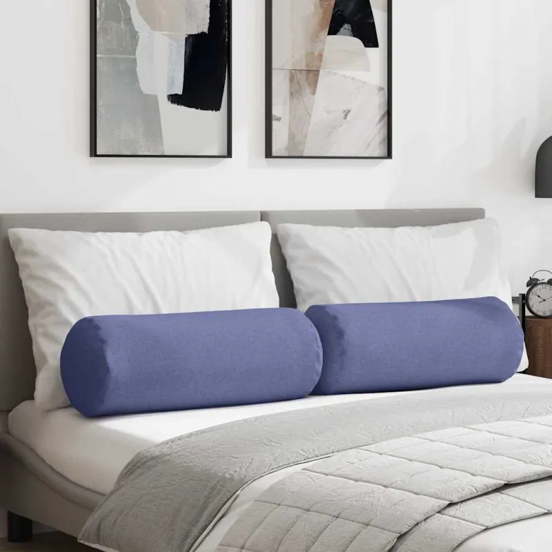 Pagalvės 2 pcs Džinsinės mėlynos Ø 25 x 70 cm audinys