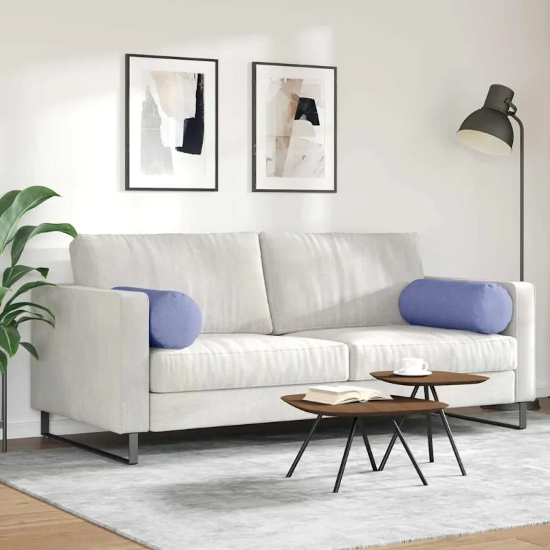 Pagalvės 2 pcs Džinsinės mėlynos Ø 25 x 70 cm audinys