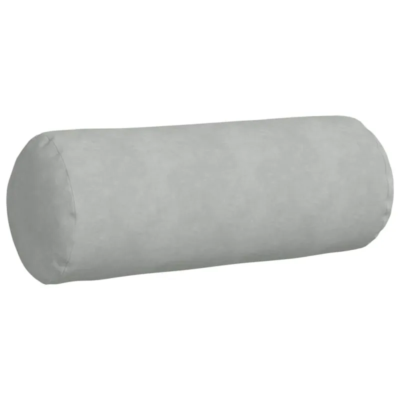 Pagalvės 2 pcs Šviesiai pilka Ø 25 x 70 cm Kordūrinis audinys
