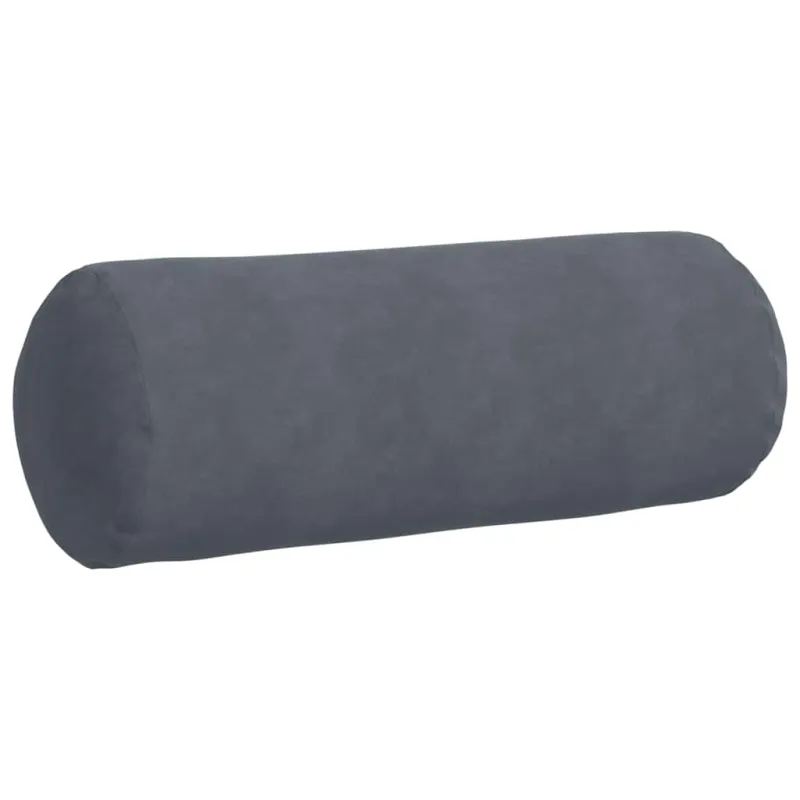 Pagalvės 2 pcs Tamsiai pilka Ø 25 x 70 cm Kordūrinis audinys