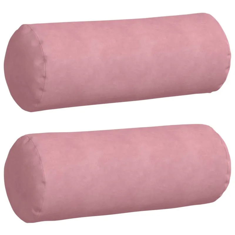 Pagalvės 2 pcs Rožinė Ø 25 x 70 cm Kordūrinis audinys
