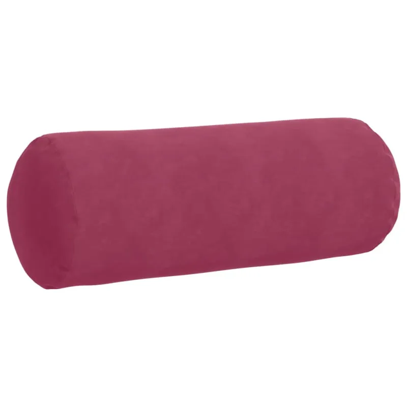 Pagalvės 2 pcs Vyno raudona Ø 25 x 70 cm Kordūrinis audinys