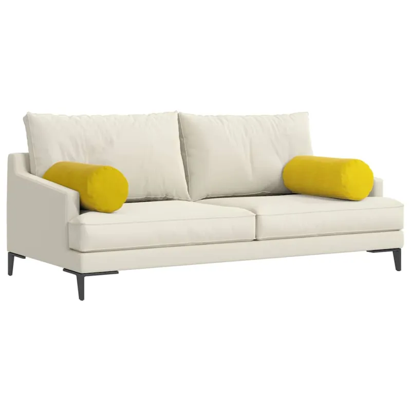 Pagalvės 2 pcs Geltona Ø 25 x 70 cm Kordūrinis audinys