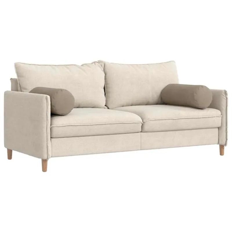 Pagalvės 2 pcs Taupe Ø 25 x 70 cm Mikropluošto audinys