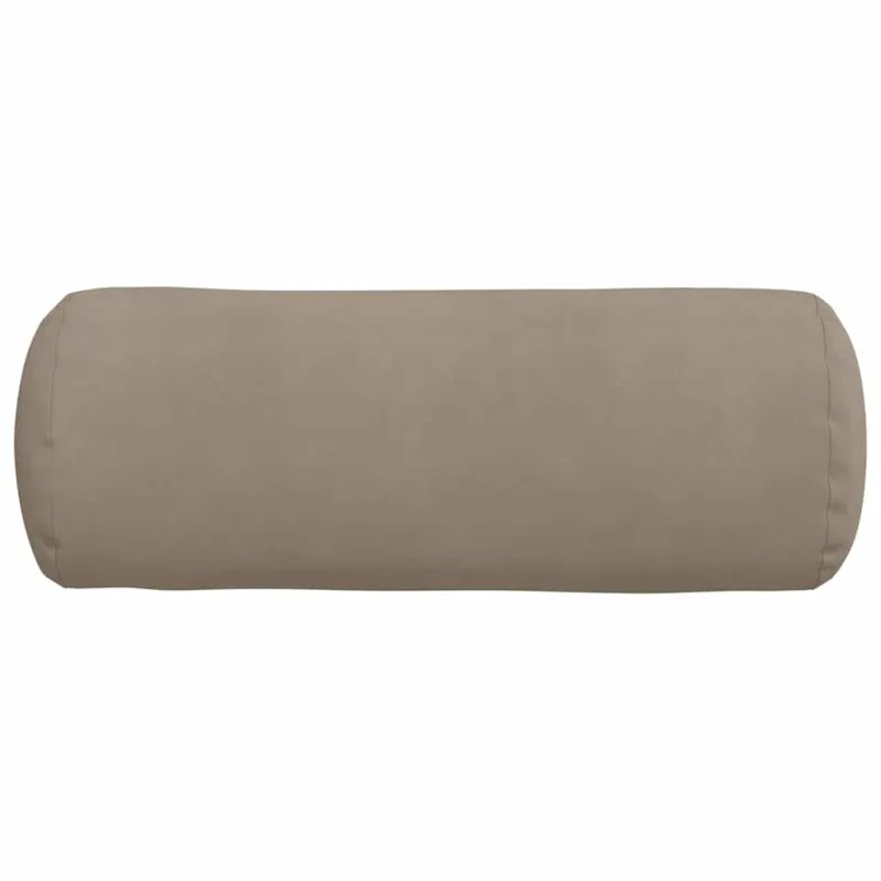 Pagalvės 2 pcs Taupe Ø 25 x 70 cm Mikropluošto audinys