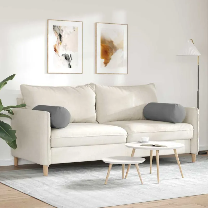 Pagalvės 2 pcs Tamsiai pilka Ø 25 x 70 cm Mikropluošto audinys
