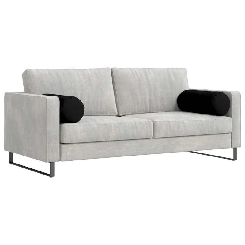 Pagalvės 2 pcs Juoda Ø 25 x 70 cm Mikropluošto audinys