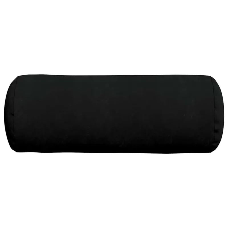 Pagalvės 2 pcs Juoda Ø 25 x 70 cm Mikropluošto audinys