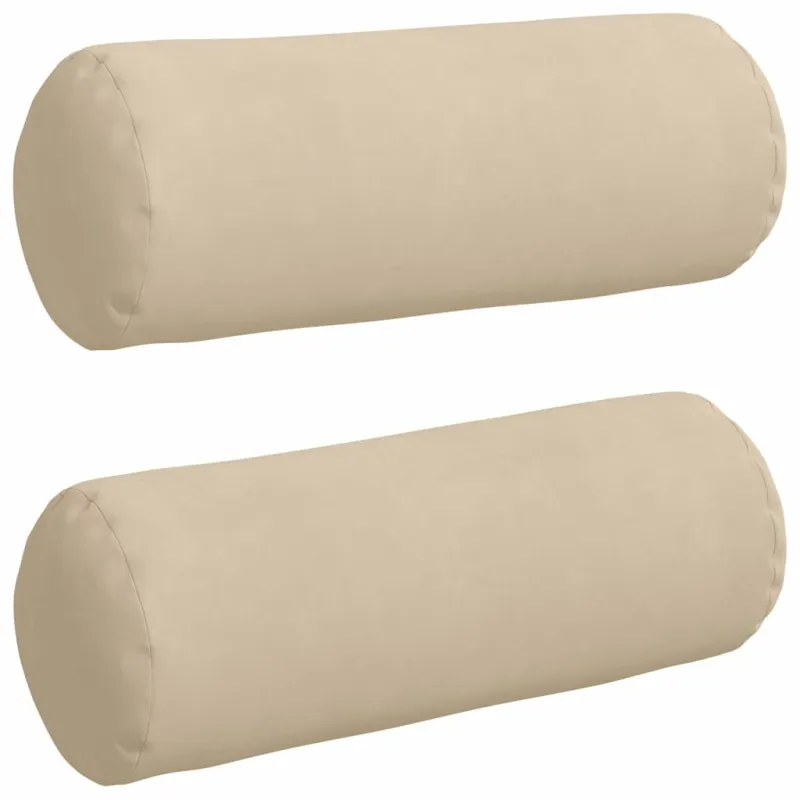 Pagalvės 2 pcs Kreminė Ø 25 x 70 cm Mikropluošto audinys