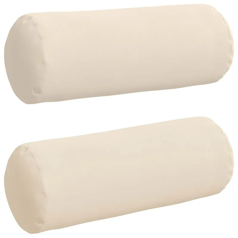Pagalvės 2 pcs Smėlio Ø 25 x 70 cm Mikropluošto audinys