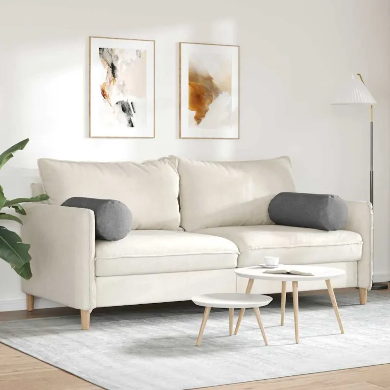 Pagalvės 2 pcs Tamsiai pilka Ø 25 x 70 cm Kordūrinis audinys