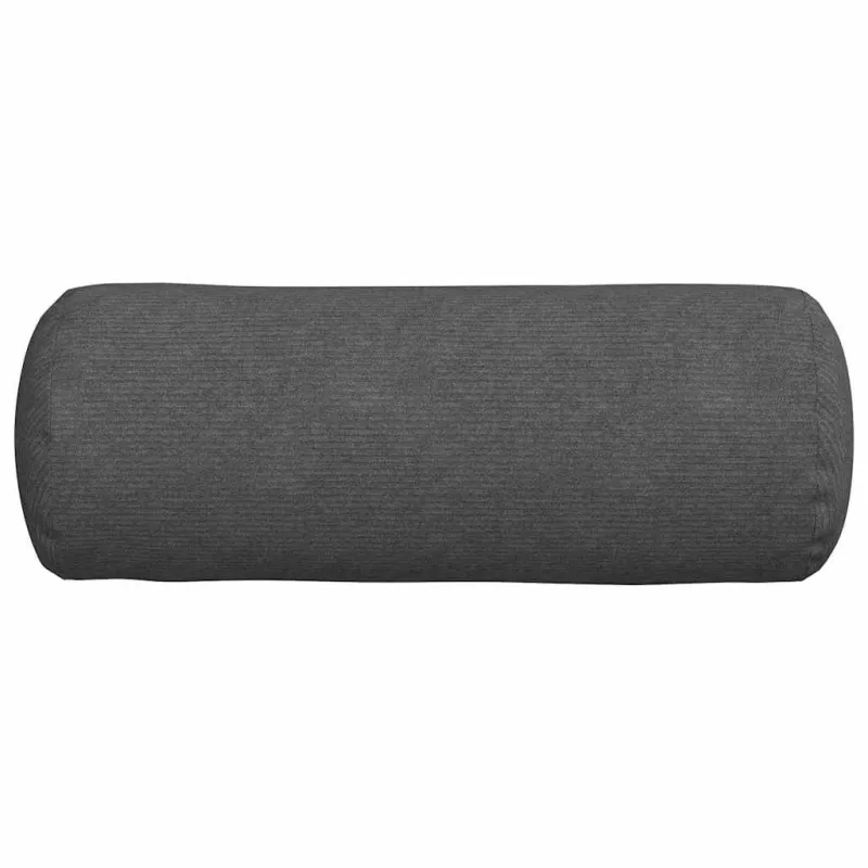 Pagalvės 2 pcs Tamsiai pilka Ø 25 x 70 cm Kordūrinis audinys