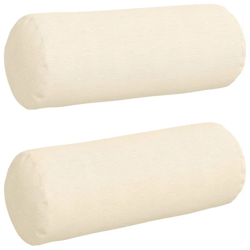 Pagalvės 2 pcs Kreminė Ø 25 x 70 cm Kordūrinis audinys
